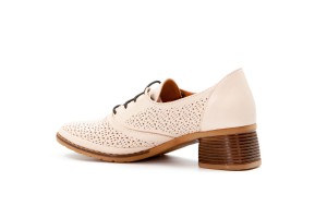 Дамски обувки на ток Tiana светлобежови 2