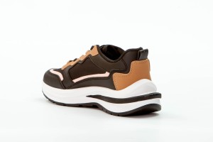 Дамски спортни обувки Vilana черни с кафяво и розово 3