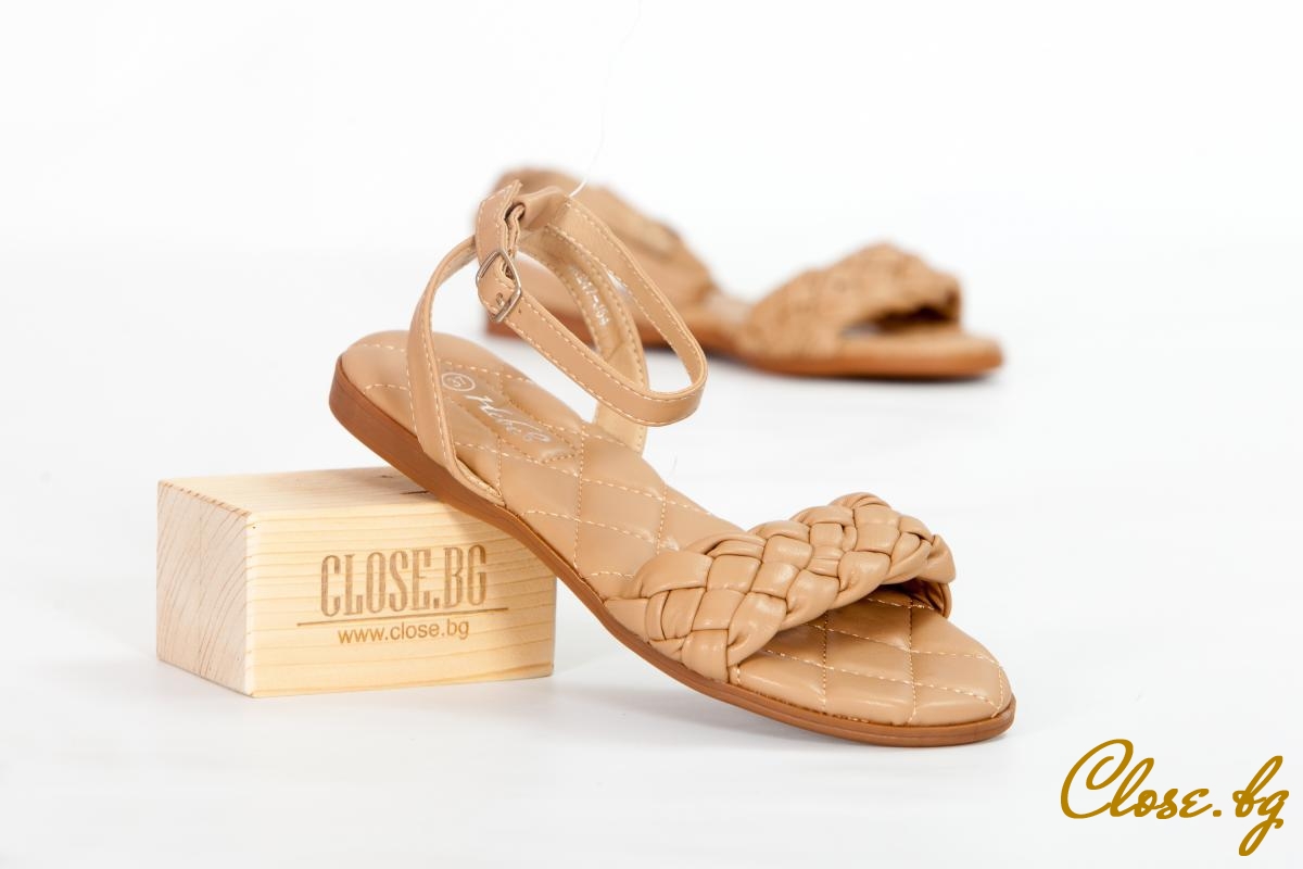 Дамски ежедневни сандали Verda тъмнобежови