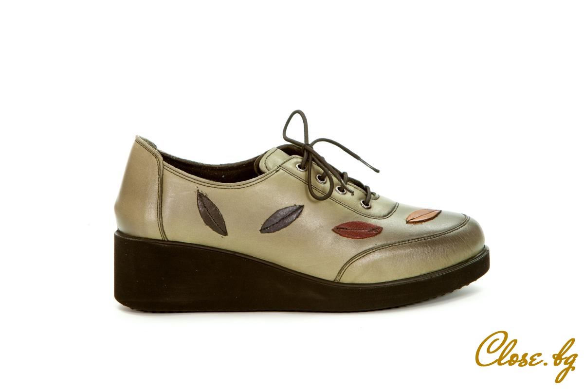 Дамски обувки на платформа Flory каки