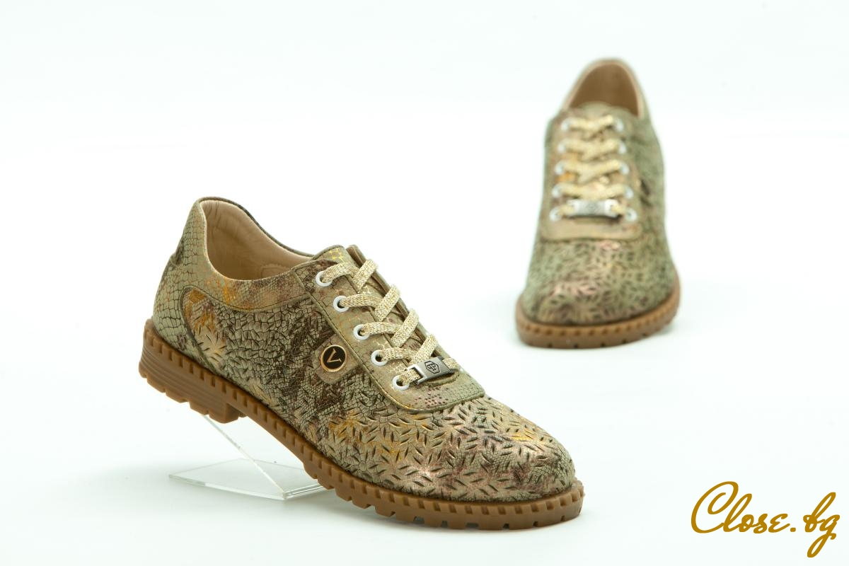Дамски ежедневни обувки Melina златистозелени