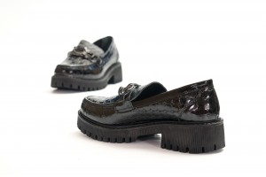 Дамски ежедневни обувки Divna черен лак 3