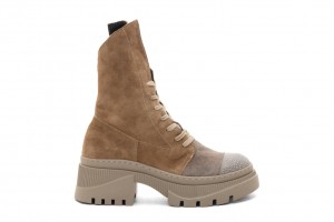 Дамски ежедневни боти Emy светлокафяви с бежово 1