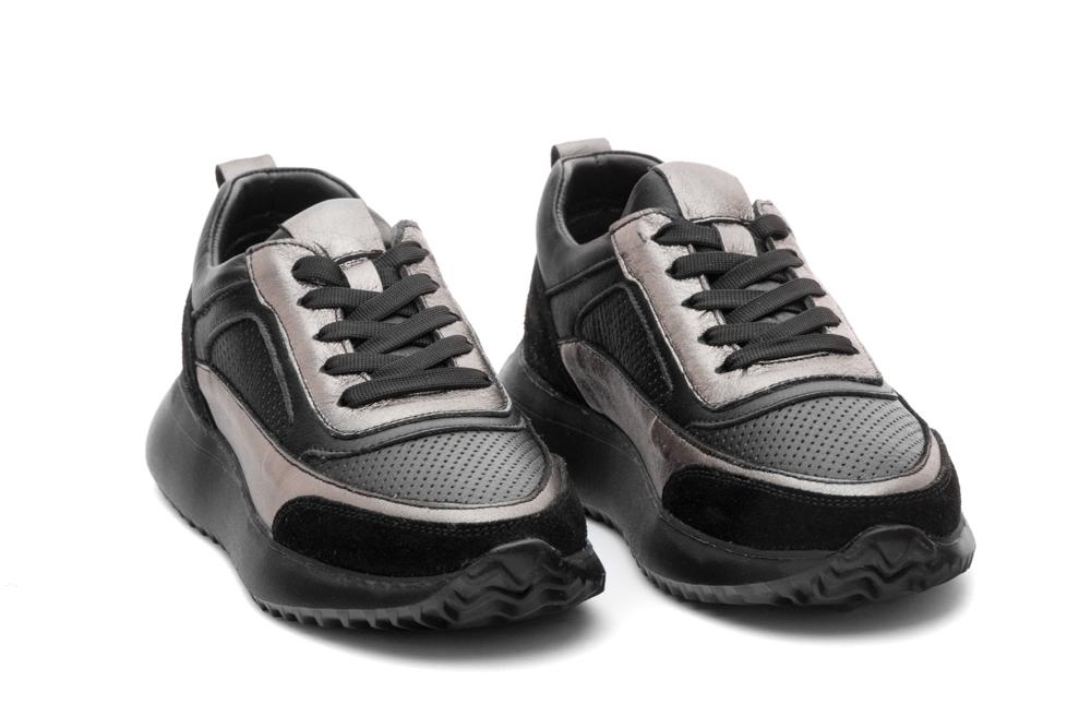 Дамски ежедневни обувки Albina черни с графит