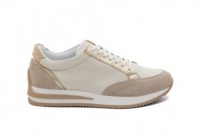 Дамски ежедневни обувки Ponchi бежови със златно 1