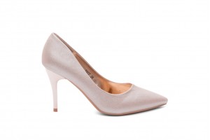 Дамски обувки на ток Mandy шампанско 1