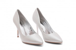 Дамски обувки на ток Mandy сребристи