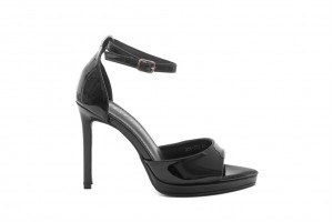 Дамски сандали на ток Jolly черни 1