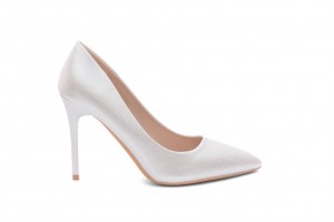 Дамски обувки на ток Bella сребристи 1