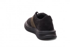 Мъжки ежедневни обувки Nikolo черни с каки 2