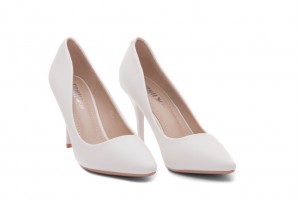 Дамски обувки на ток Mandy бели